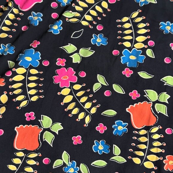 Lularoe Floral Maxi Skirt-Black W/ Neon Floral Pattern-XXS-GUC - Picture 3 of 5